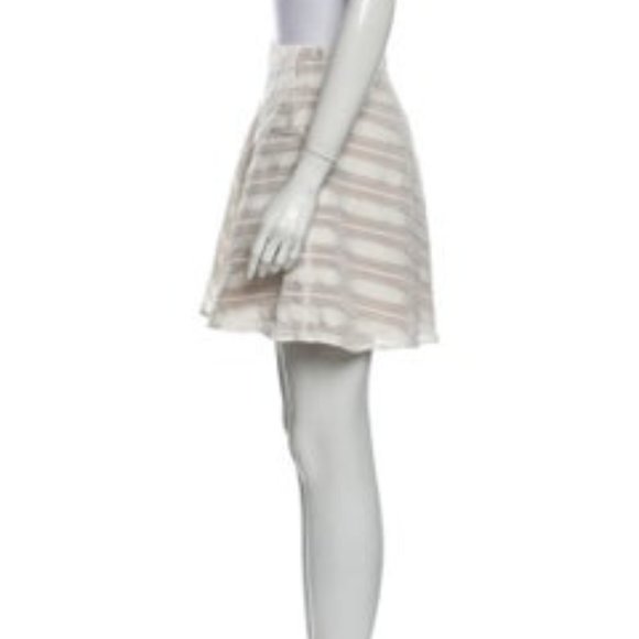 For Love & Lemons A-Line Ivory Striped Skirt - Picture 6 of 9